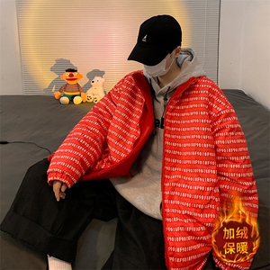 字母两面穿冬季中性棉衣加厚保暖男棉服 Z21AW130-P145限178图片