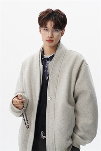 秋冬加棉加厚假两件短款毛呢夹克外套男韩系 星座812-JK29-P128图片
