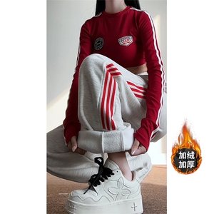 秋冬条纹织带卫裤XZ806-常规CK03057-p35加绒CK03057加绒-P45图片