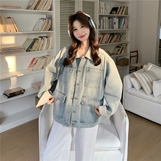 春季新款撞色牛仔休闲外套2c307-901p165k268，女装短外套，2C307