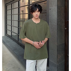 短袖男夏季新款凉感冰丝T恤五分袖上衣T0163-P28，男装T恤，星座214-3