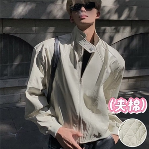 韩版潮流小众pu皮立领垫肩机车服夹克百搭皮外套-PY088-网图图片