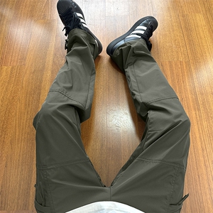 自拍图 有大货 直筒休闲裤男夏季工装裤潮流痞帅学生长裤K41-P40,男装工装外套,电商A178