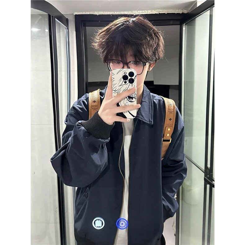1506-1/JF0161/P49藏青色飞行员夹克秋季美式男生外套翻领棒球服1,男装夹克,星座1506-1