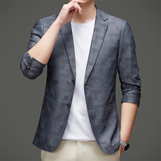 DJ8866钱塘2020-3新款时尚休闲商务百搭中年男士秋季西服P147，男装西服，钱塘207-3