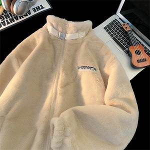 冬季新款棉服仿兔毛棉衣潮牌立领外套夹棉保暖 D3124-TP95168图片