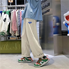 新款S-3XL大码灯芯绒裤子男休闲裤宽松阔腿裤直筒裤K1696-P30，男装休闲裤，星座512-4