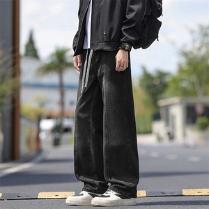 加绒加厚水洗高街直筒牛仔裤KZ67JR P50图片