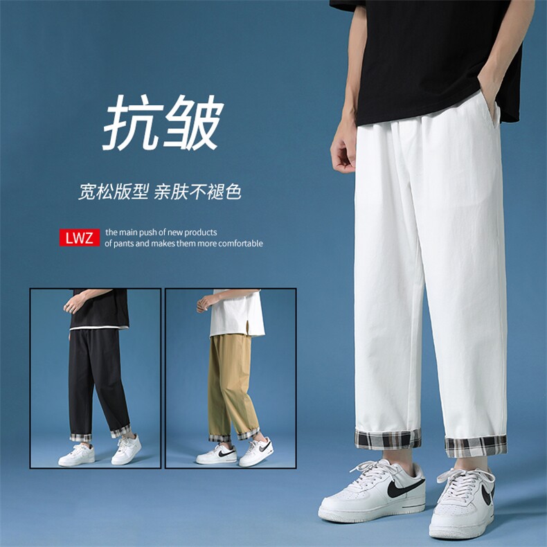 上新2023春季运动风潮流百搭抗皱休闲九分卫裤K615-特批：35,男装休闲裤,星座718-1