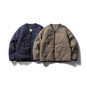 南夏乔装2025冬季新款日系复古刺绣格加厚棉衣情侣潮流休闲棉服男图片