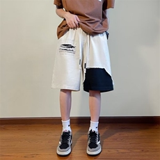 工装短裤男士夏季潮牌宽松日系大码休闲男款美式复古五分裤子，男装休闲裤，星座716-3