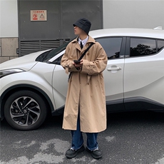 1港风休闲中长款风衣大码M-5XL潮流帅气英伦风男外套7668P90控118，男装风衣，星座226-2