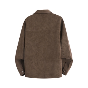 新款男士鹿皮绒皮衣皮夹克机车服1409-6605-P85图片