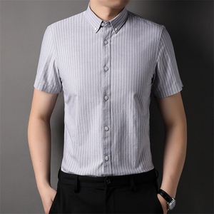 DX6007夏季新款男士短袖全棉衬衣百搭衬衫商务男装图片