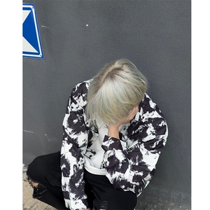 CS03-P50-现货秋装男女扎染休闲衬衫薄款外套情侣百搭内搭衬衣图片