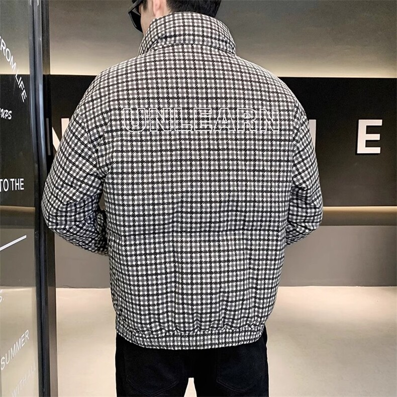 格子羽绒服男冬季2025新款加厚保暖外套特批A313-D21321-P165,男装羽绒服,电商A313
