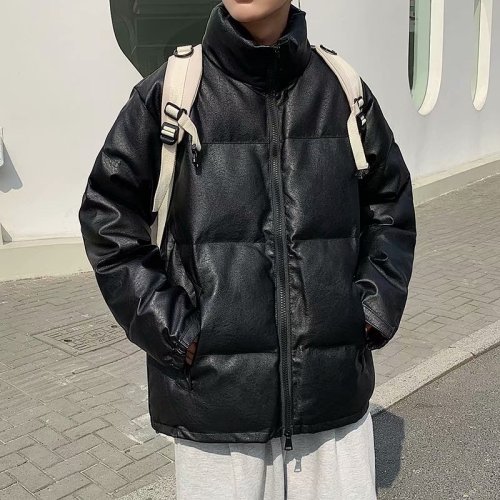 冬季棉衣男潮ins立领韩版潮流宽松pu皮棉服潮牌加厚外套my001-p90,男装皮衣,星座1008-2