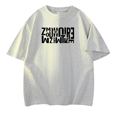 抖音得物210克现货宽松纯棉美式潮牌印花落肩袖纯棉T恤AT21122，男装T恤，电商A443