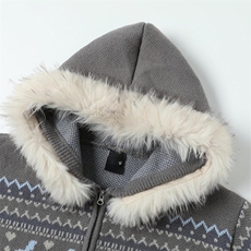重磅北极绒座山雕毛衣外套冬美式复古休闲慵懒风大毛毛领针织开衫，男装针织衫/毛衣，电商A486-1