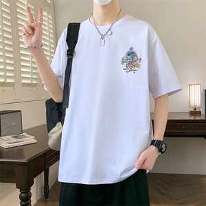 夏季男短袖t恤 高品质多工艺发泡印大码T恤衫HF8513-P34图片