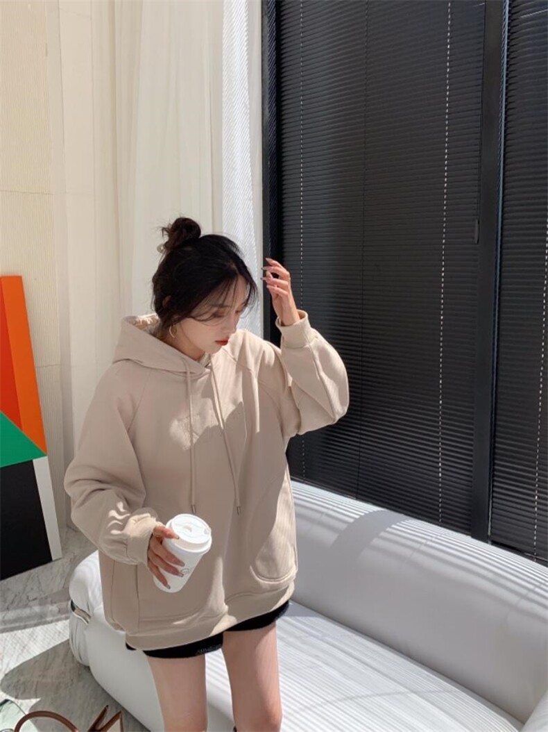 冬季新款加绒卫衣，女装卫衣/绒衫，卡希妮(5F)