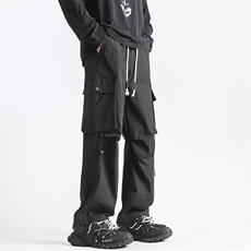 抖音秋冬加厚防水冲锋裤宽松机能工装裤休闲裤子男K10027-P38，男装工装外套，电商A099