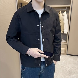 男装2026新款衣服高街男潮牌外套春秋季翻领工装夹克百搭长袖图片