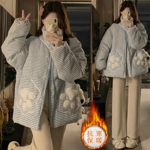 立领猫爪面包服棉衣女2025冬新款宽松BF日系可爱加厚外套C509-120图片