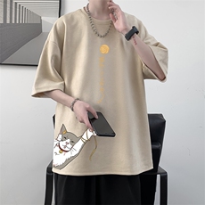 麂皮绒短袖t恤男大码半袖男JD82013-P25，男装T恤，电商A040
