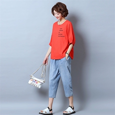七分裤/九分裤棉布做旧均码直筒薄款2021年夏季，女装裤子，独衣靓