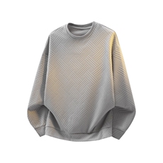 W109/P35春装新款现货圆领卫衣男潮牌重磅大码宽松T恤休闲上衣，男装T恤，电商基地A050
