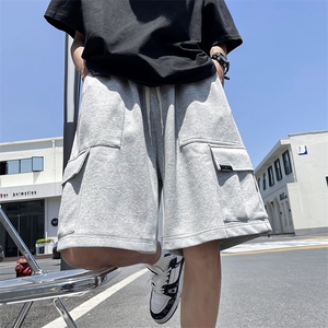 工装短裤男韩版潮大口袋个性2024夏季新款ins宽松五分裤K3887-P33图片