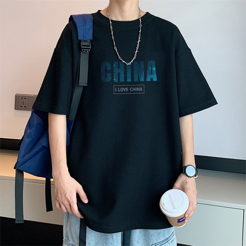 ！2023夏季新款男士华夫格短袖T恤清爽百搭半袖衫TXH227P25图片