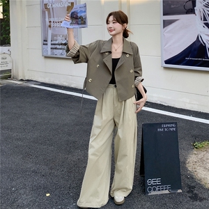现货2026春装新款设计款巴恩风复古风衣外套女2C325-512P145K208图片