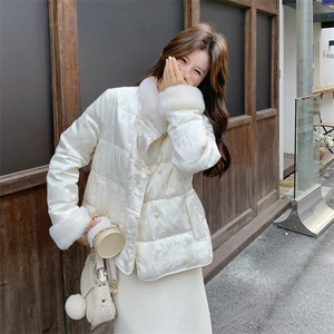 2025年冬季新中式短款羽绒服50白鸭绒RF2C290-7801#-P295-K399图片