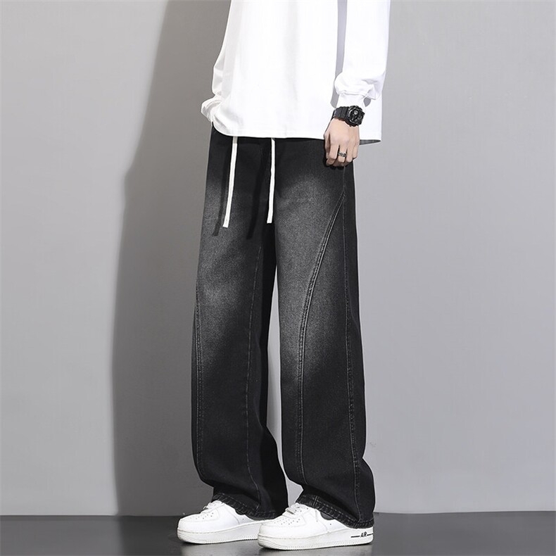 春夏新款牛仔裤男潮牌高端美式高街百搭宽松阔腿休闲裤TS213-P45,男装休闲裤,星座610（原A335）