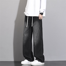 春夏新款牛仔裤男潮牌高端美式高街百搭宽松阔腿休闲裤TS213-P45，男装休闲裤，星座610（原A335）