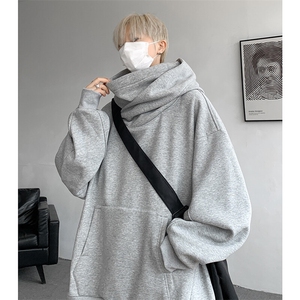 8XL-M刺客美式机能风外套高领连帽卫衣男加绒加厚上衣WY14P68控88图片