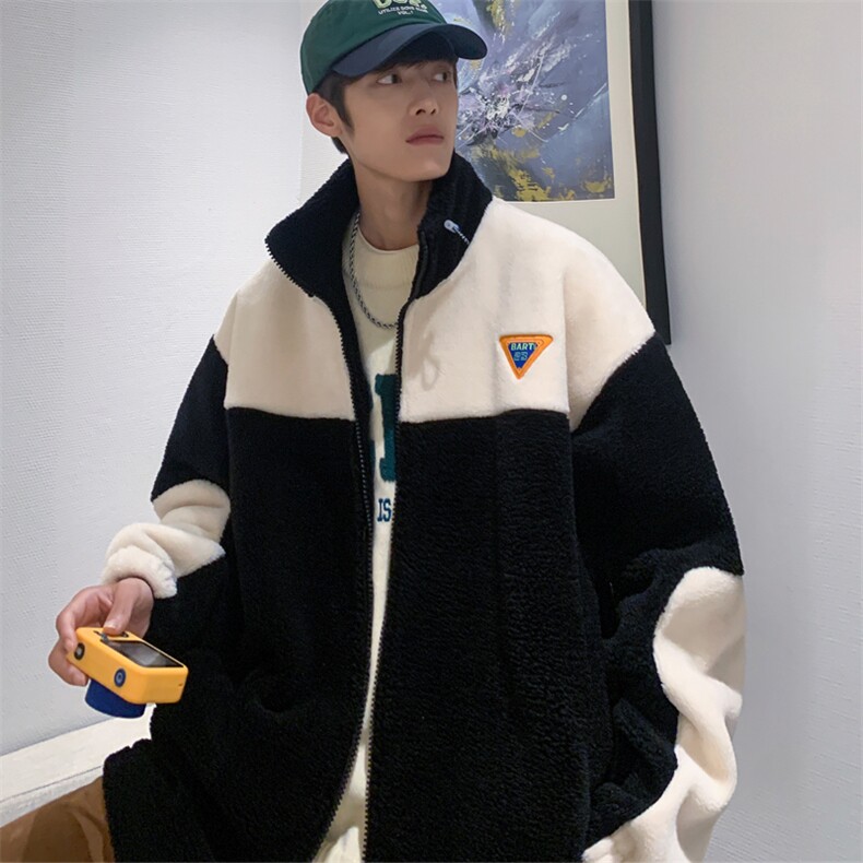 主推款 冬款羊羔绒连帽开衫加大加厚棉服男XZ109-P105图片