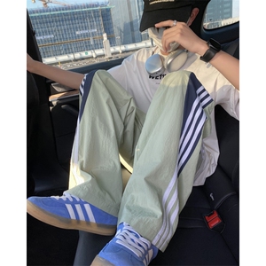 抖音品质夏季速干伞兵裤三条杠宽松休闲裤B315-K24160-特p30控58图片