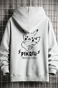 KS21078-P38 加绒款-P43 连帽开衫卫衣男运动外套大码班服 网格图片