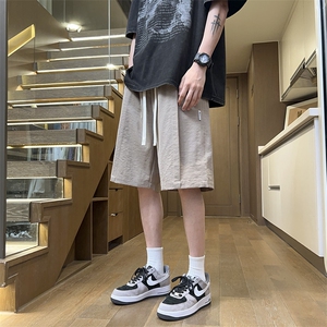 港风工装休闲裤高街五分裤宽松沙滩裤直通短裤DK236 P28图片