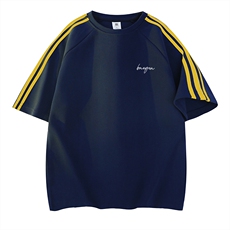 藏青拼黄织带
