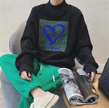 韩版爱心卫衣，女装卫衣/绒衫，简单小珍