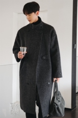 韩模毛呢大衣男中长款冬季加厚韩版呢子风衣外套912-FY119P128，男装风衣，星座903-1