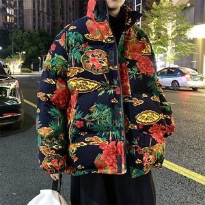 MY205东北大花棉袄男女宽松加厚保暖防寒棉服风汉服面包衣潮图片