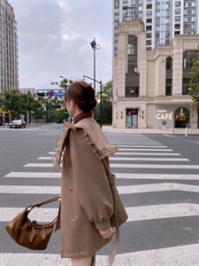海军领呢大衣图片