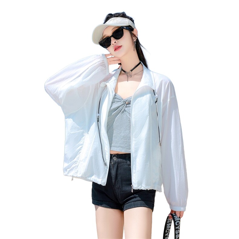 时尚防晒衣女2025新款夏季宽松显瘦百搭休闲轻薄外套女短款小个子,女装防晒衣,可可小西