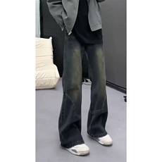 【现货】微喇复古水洗做旧拖地感牛仔裤NZ06281P55，男装牛仔裤，星座1004（原星座815-3）