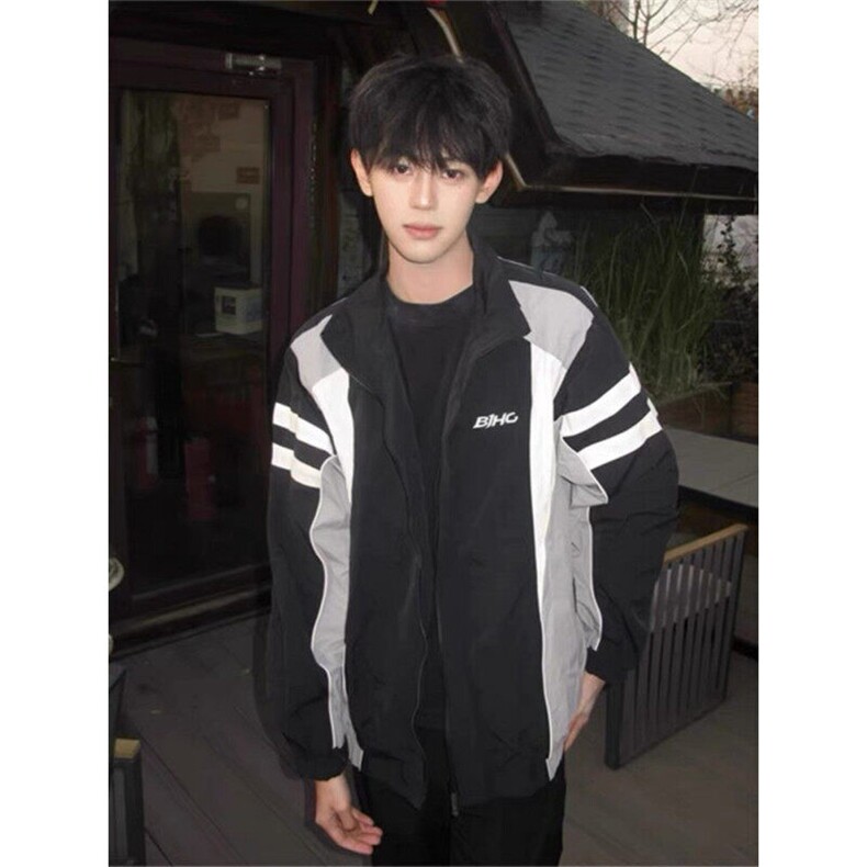 BJHG美式复古撞色夹克外套JK0121-特批80,男装夹克,星座313A(原308A-2)